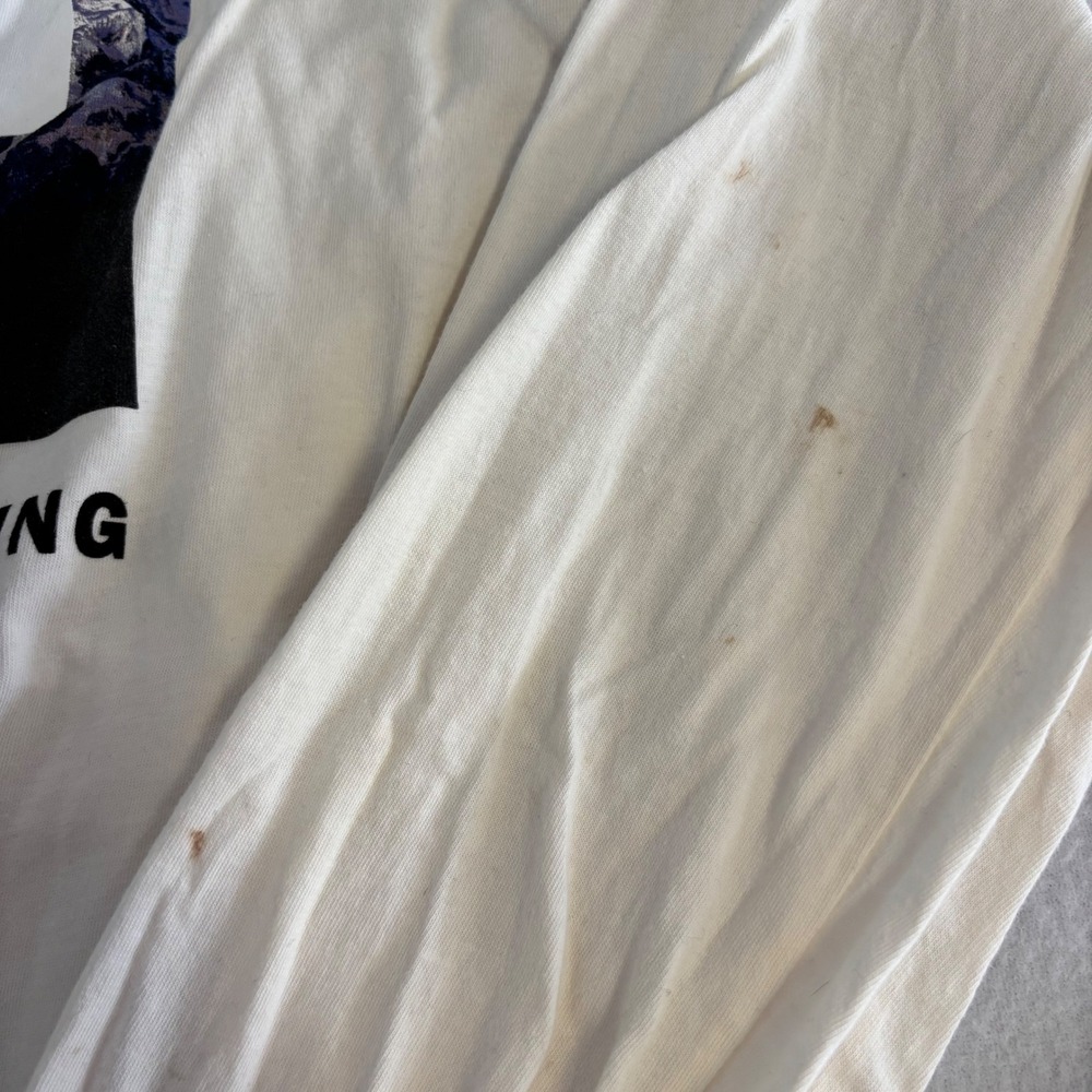 The North Face Circular Design Long Sleeve Mountain Graphic T-Shirt Cream Small - Picture 7 of 7